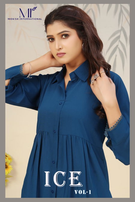 Ice Vol 1 By Moksh Rinkal Cotton Kurti With Bottom Wholesale In India